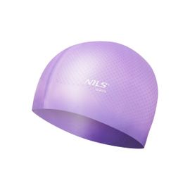 NILS - Silikonová čepice Aqua NQC Dots fialová