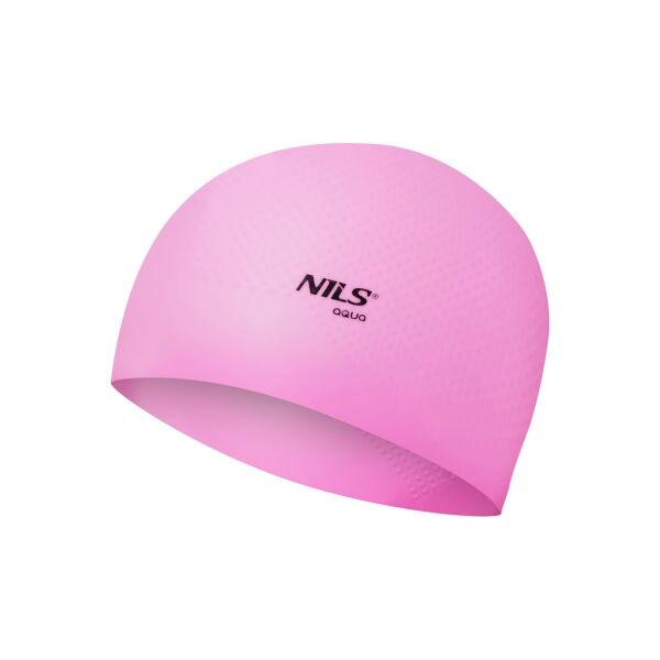 NILS - Silikonová čepice Aqua NQC Dots růžová