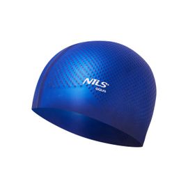 NILS - Silikonová čepice Aqua NQC Dots tmavěmodrá