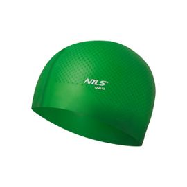 NILS - Silikonová čepice Aqua NQC Dots zelená