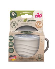 NIP - GREEN line snackbox 2v1, 1ks, grey/brown