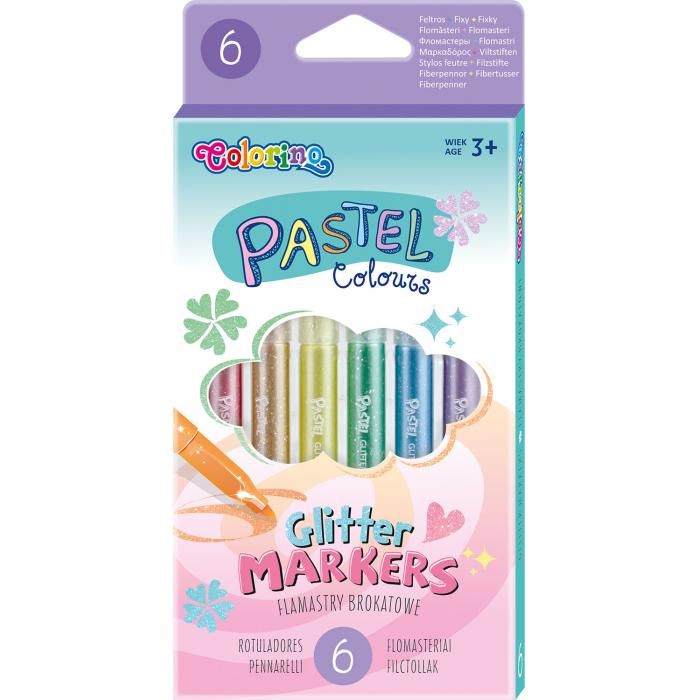 PATIO - Colorino pastelové fixy s brokátem