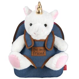 PERLETTI - BE MY FRIEND, Dětský denimový batoh s odnímatelnou hračkou UNICORN, 13037