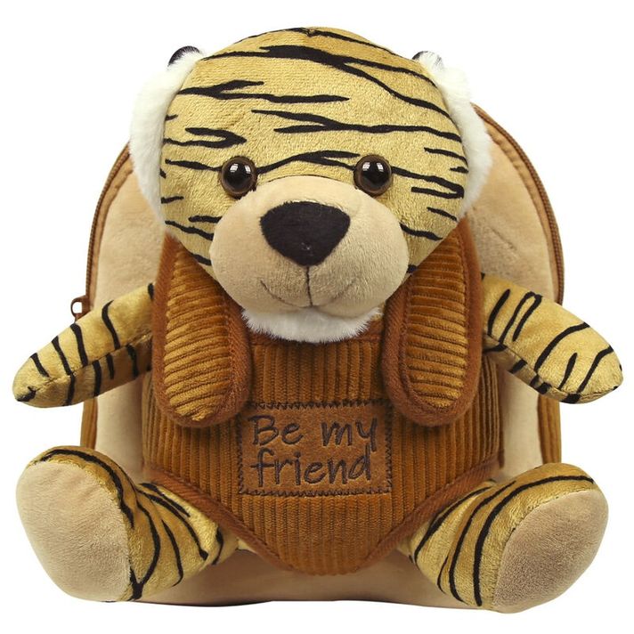 PERLETTI - BE MY FRIEND, Dětský plyšový batoh s odnímatelnou hračkou TIGER, 13050