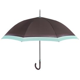 PERLETTI - Dámský automatický deštník COLOR BORDER / fialová obruba, 21695