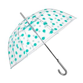 PERLETTI - Dámský automatický deštník Stampa Transparent / růžová, 26334