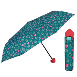 PERLETTI - Dámský skládací deštník FANSTASIA HEART/fialová, 26233