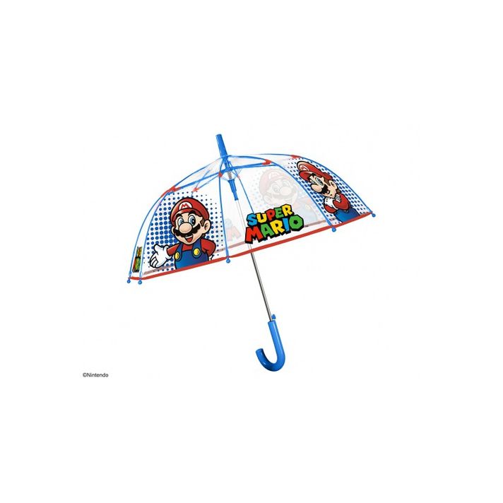 PERLETTI - Dětský automatický deštník SUPER MARIO Transparent, 75064