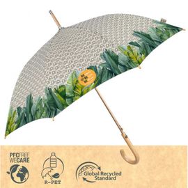 PERLETTI - GREEN Dámský automatický deštník BANANO, 19129