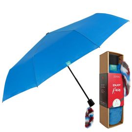 PERLETTI - Skládací deštník s ozdobou LOVE / modrá, 26169
