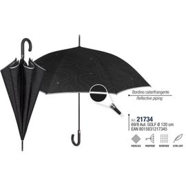 PERLETTI - TECHNOLOGY Luxusní automatický deštník s reflexním pásem, 21734