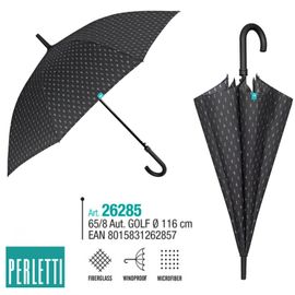 PERLETTI - Pánský automatický deštník TECHNOLOGY/modrá, 21706