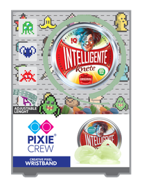 PIXIE CREW - Silikonový náramek svítící ve tmě s pixelart příšerkami