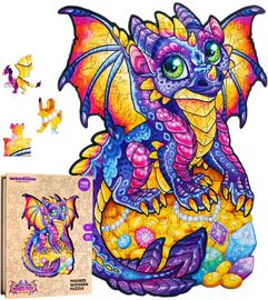 PUZZLER - Dřevěné barevné puzzle - Začarovaný drak