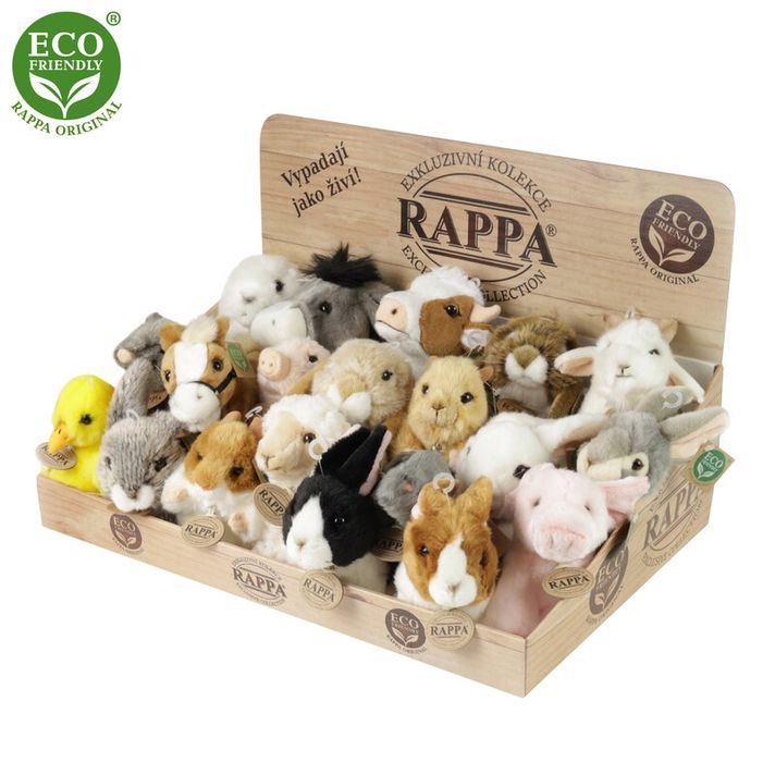 RAPPA - Displej exkluzivní plyš domácí zvířata ECO-FRIENDLY