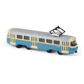 RAPPA - Kovová tramvaj modrá 16 cm