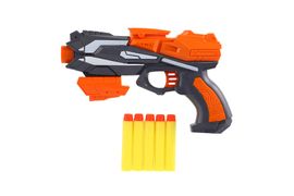 RAPPA - Pistole na pěnové náboje 20x14cm plast a 5ks nábojů oranžová na kartě