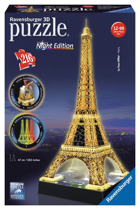 RAVENSBURGER - Eiffelova Věž (Noční Edice) 3D 216D
