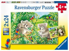RAVENSBURGER - Roztomilé Koaly A Pandy 2X24 Dílků