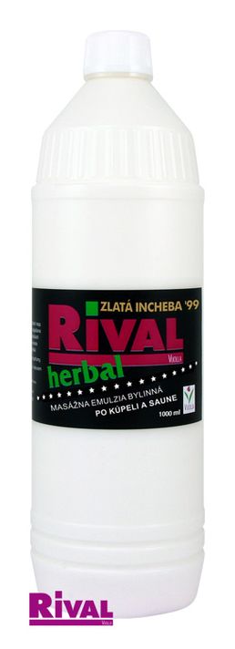 RIVAL - Herbal masážní emulze bylinná po koupeli a sauně 1000 ml