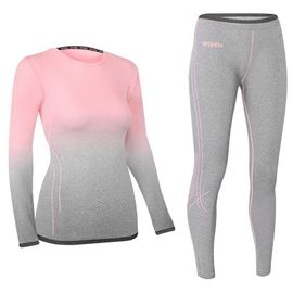 SPOKEY - FLORA Set dámského termoprádla - triko a spodky, růžovo-šedá, vel. L/XL