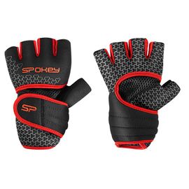 SPOKEY - LAVA Neoprenové fitness rukavice, černo-červené, velikost M