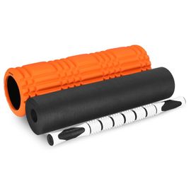 SPOKEY - MIX ROLL fitness masážní válec 3v1, oranžovo-černý