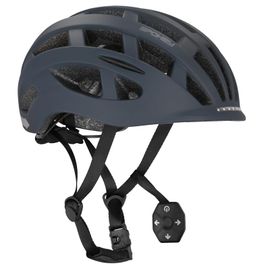 SPOKEY - POINTER PRO Cyklistická přilba pro dospělé s LED blikačkou a blinky, 58-61 cm, černá
