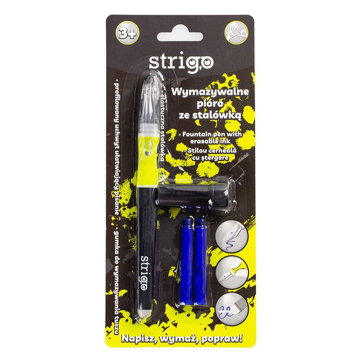 STRIGO - Gumovací pero na bombičky Strigo - žluté