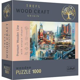 TREFL - Dřevěné puzzle 1000 - New York - koláž
