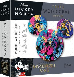 TREFL - Dřevěné puzzle 500+5 - Ikonický Mickey Mouse