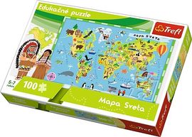 TREFL - Edukační Puzzle Mapa světa 100