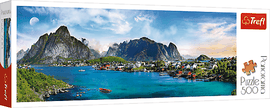 TREFL - Panoramatické puzzle 500 - Souostroví Lofoty, Norsko