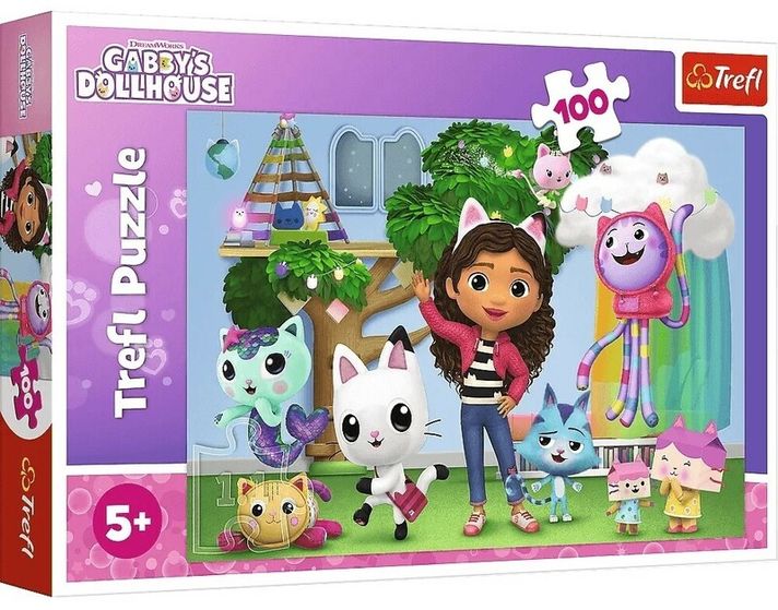 TREFL - Puzzle 100 - Gabbyin domeček pro panenky / Universal Gabby´s Dollhouse