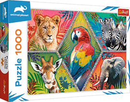 TREFL - Puzzle 1000 - Exotická zvířata