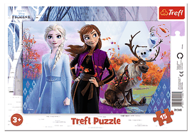 TREFL - Puzzle 15 dílků Zázračný svět Anny a Elsy / Frozen 2