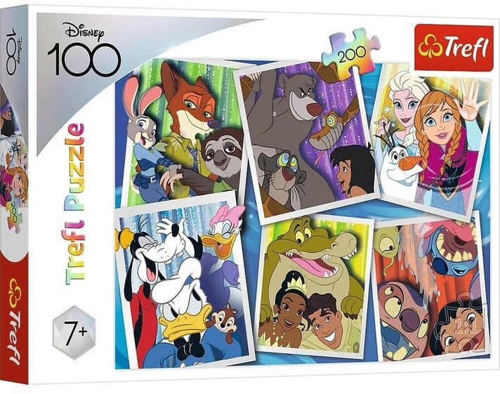 TREFL - Puzzle 200 - Disney hrdinové / Disney 100