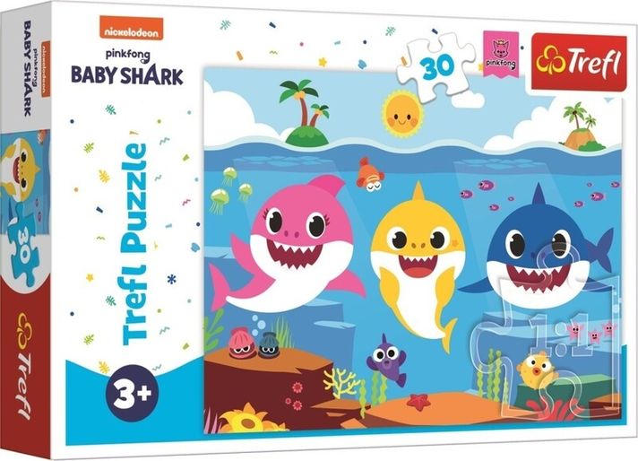 TREFL - Puzzle 30 - Podmořský svět žraloků / Viacom Baby Shark