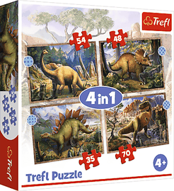 TREFL - Puzzle 4v1 - Dinosauři