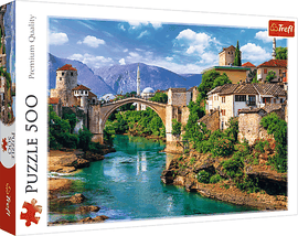 TREFL - Puzzle 500 - Starý most v Mostaru, Bosně a Hercegovině