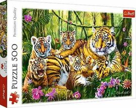 TREFL - puzzle Tygří rodinka 500