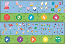 TREFL - Vzdělávací puzzle 20 - Čísla Peppa Pig