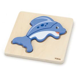 VIGA - Dřevěné puzzle pro nejmenší Viga Rybka
