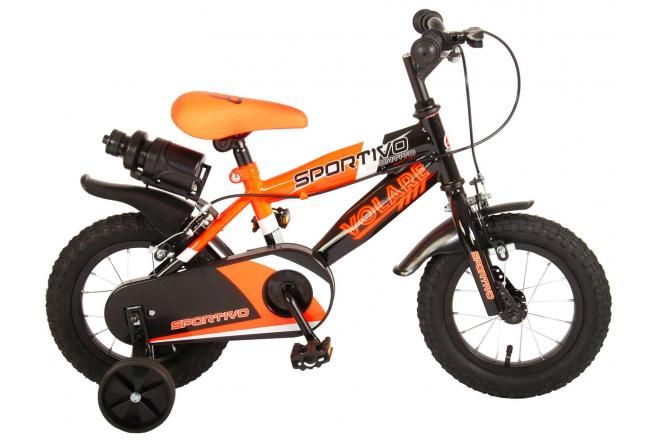 VOLARE - Dětské kolo pro chlapce Sportivo Neon Orange Black 12 "