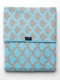 WOMAR - Dětská bavlněná deka se vzorem 75x100 modro-šedá