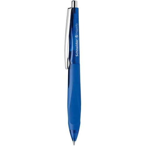 SCHNEIDER - Guličkové pero 0,5 mm, tlačidlový systém ovládania, SCHNEIDER Haptify, tmavomodrá