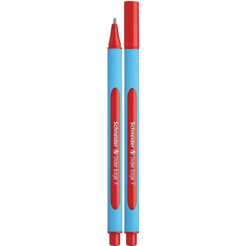 SCHNEIDER - Kuličkové pero, 0,3 mm, s uzávěrem, "Slider Edge F", červené