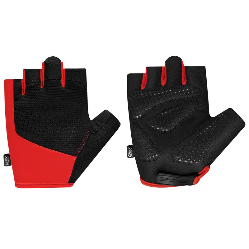 SPOKEY - AVARE Pánské cyklistické rukavice, černo - červené, vel. XL