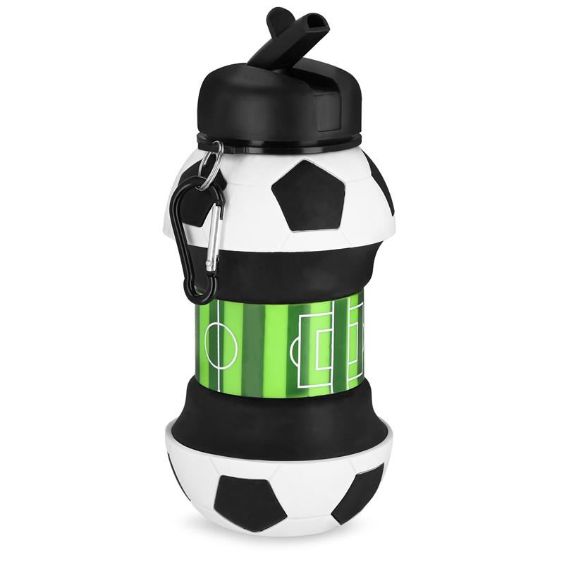 SPOKEY - CORT Skládací silikonová láhev, 520 ml, fotbalový míč
