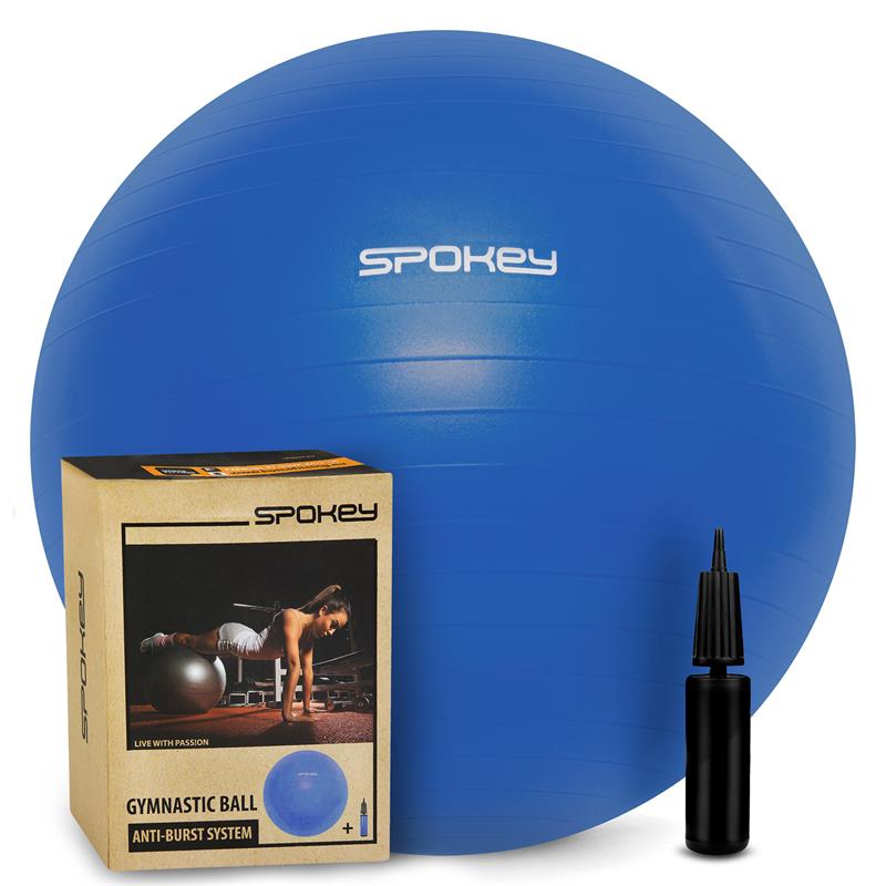 SPOKEY - FITBALL III Gymnastický míč 75 cm včetně pumpičky, modrý